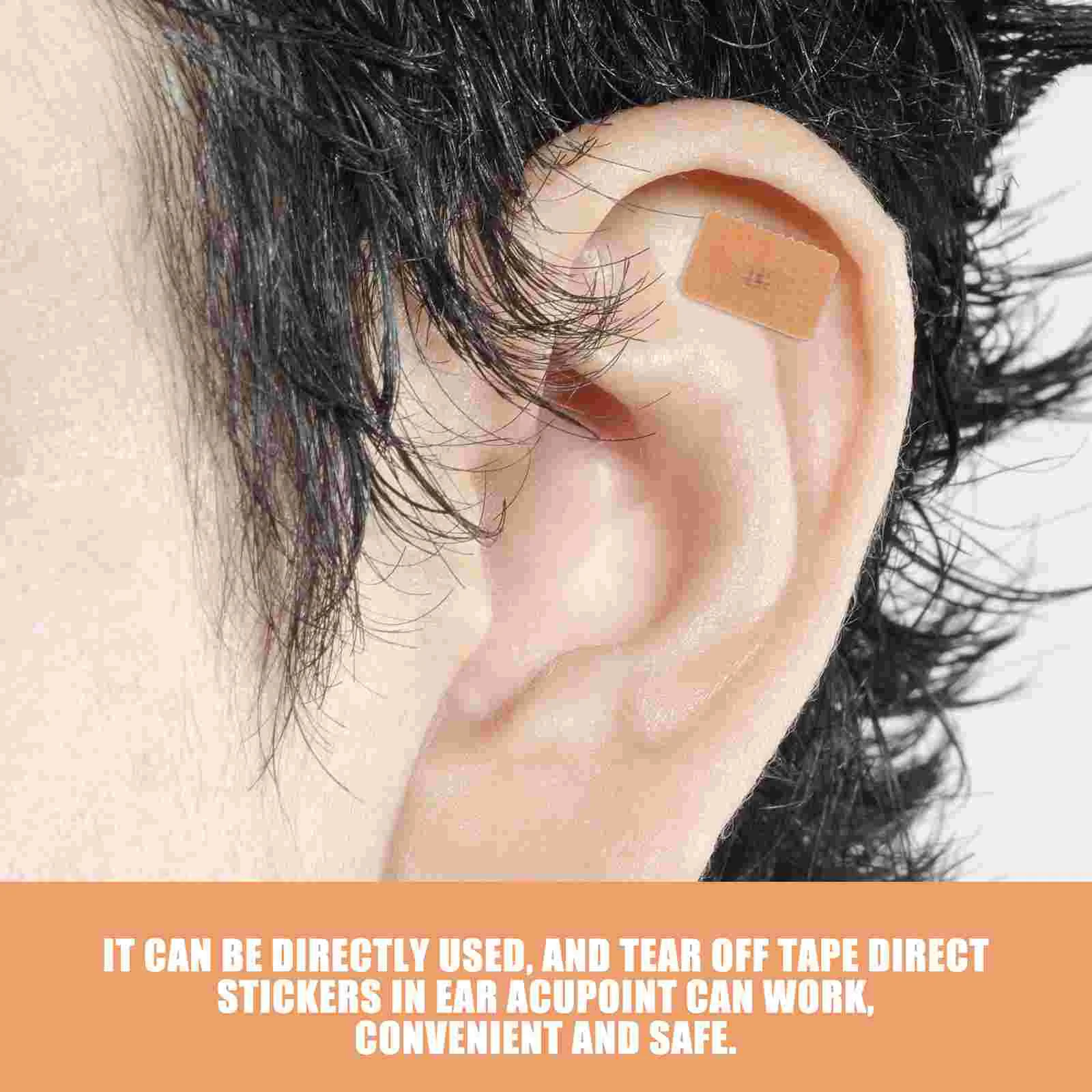 Ear Acupoint Press Patches Acupressure Kit Auricular Stickers Acupuncture Vaccaria Seeds