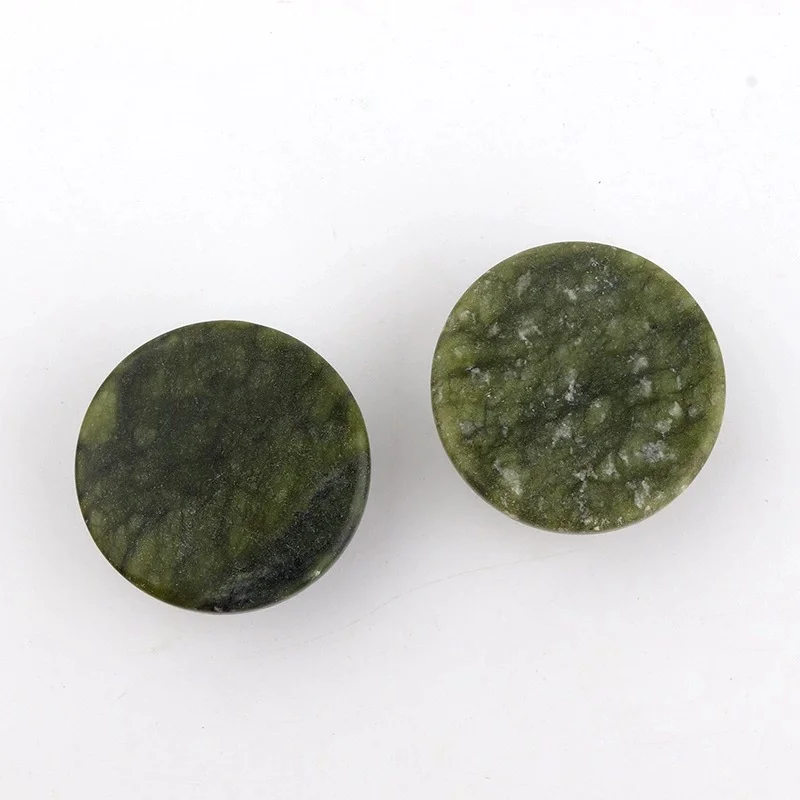 4pcs 50mm Diameter Natural Jadeite Round Single Hole Drawer Handle Cabinet Wardrobe Wall Hook Decoration