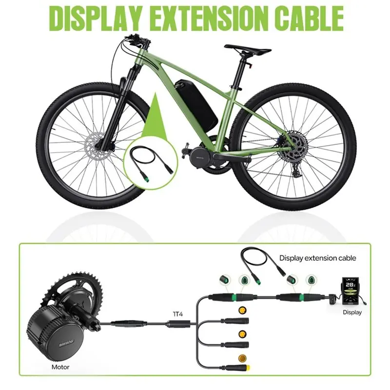 【TRAVEL ESSENTIAL】Electric Bike Extension Cable For Bafang CAN Protocol For Electric Bicycle Display Extension Cable