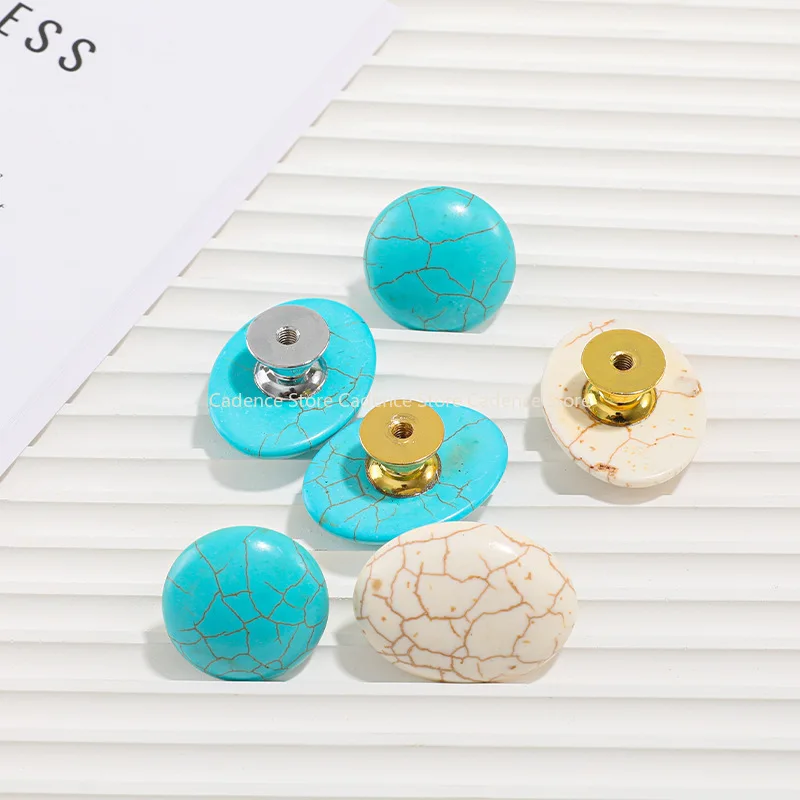 10pcs Round Ceramic Knobs used for Cabinet Doors, Drawers, Chests, Decorative Kids Room White/Crackle/Marble Knob pull Handle