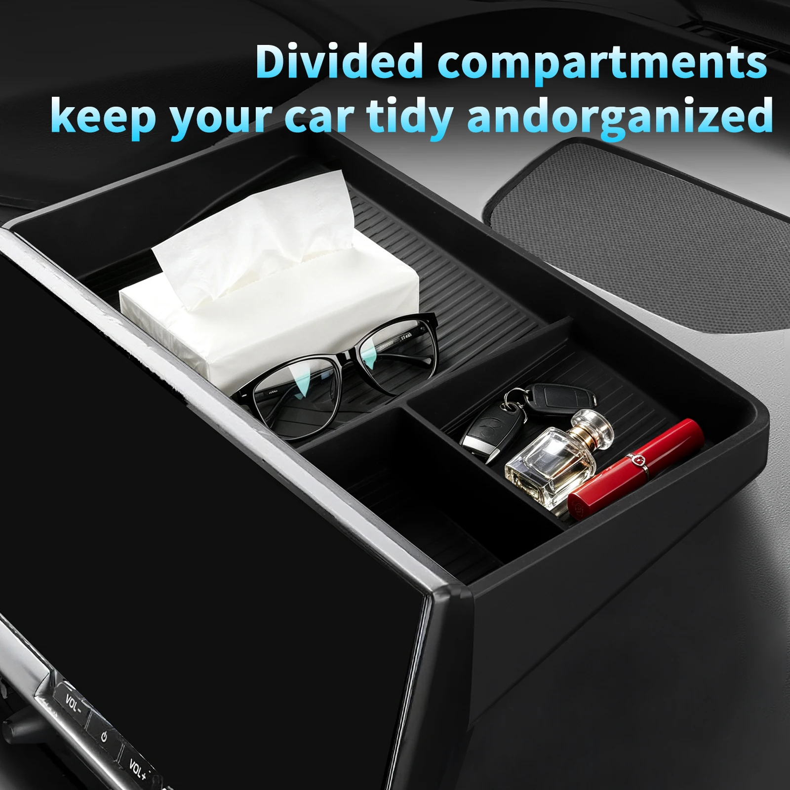 For Toyota C‑HR 2024-2027 LHD RHD Silicone Navigation Screen Side Storage Tray Dash Monitor Holder Organizer Auto Interior Decor