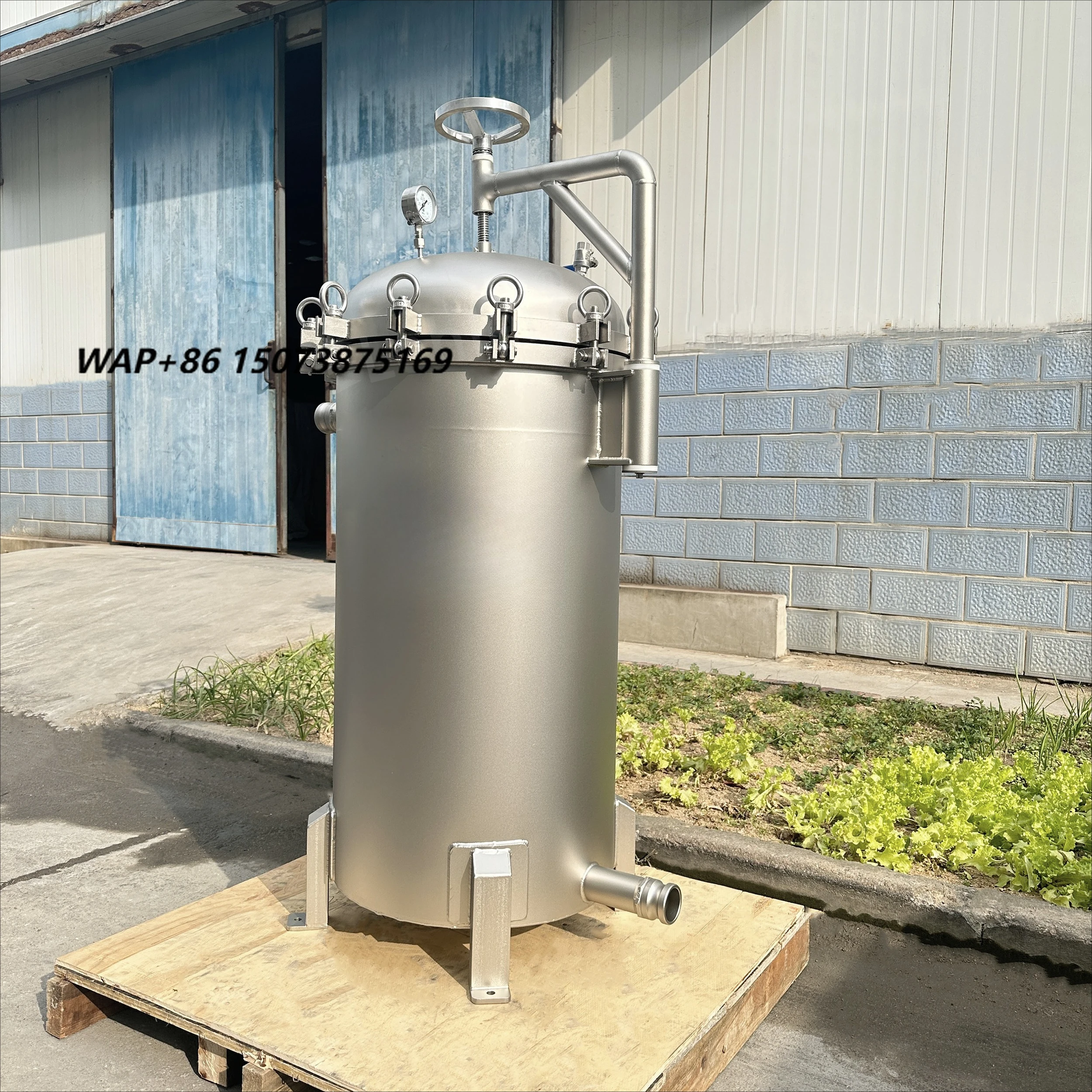 High Flow Industrial Water Filters Machine 5 Microns Stainless Steel 304  Multi Bag Filter Housing