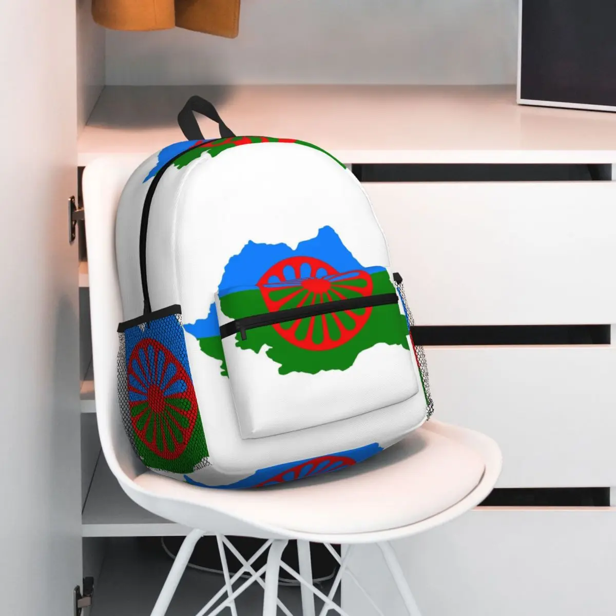 Personalized Gypsy Flag Backpack Student BookBag Kids School Bag Laptop Shoulder Bags for Men Women