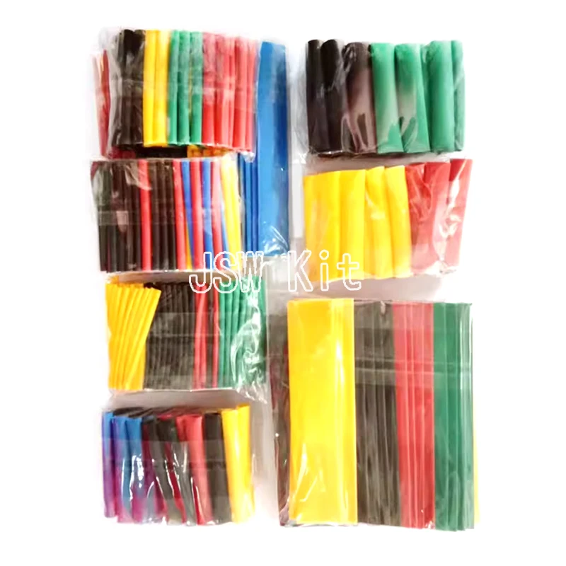 164PCS Heat Shrink Tubing Insulation Sleeve Flame Retardant Electrical Household Wiring Data Line Color Heat Shrink Tubing