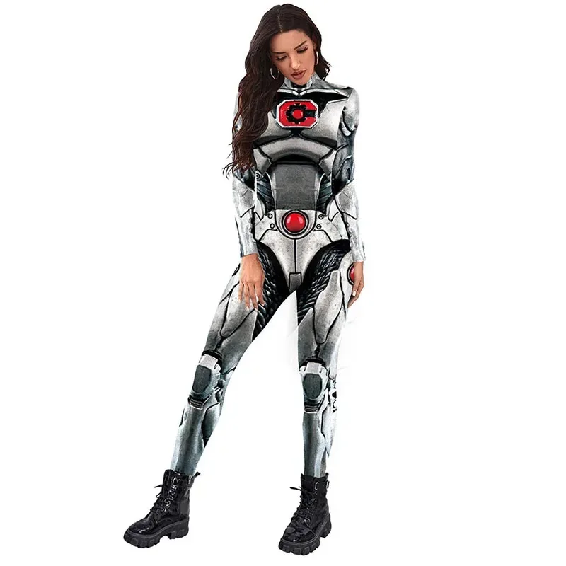 2025 12 película Cyborg mono 3D mujeres hombres Victor Stone Cosplay disfraz Halloween Zenti fiesta mono
