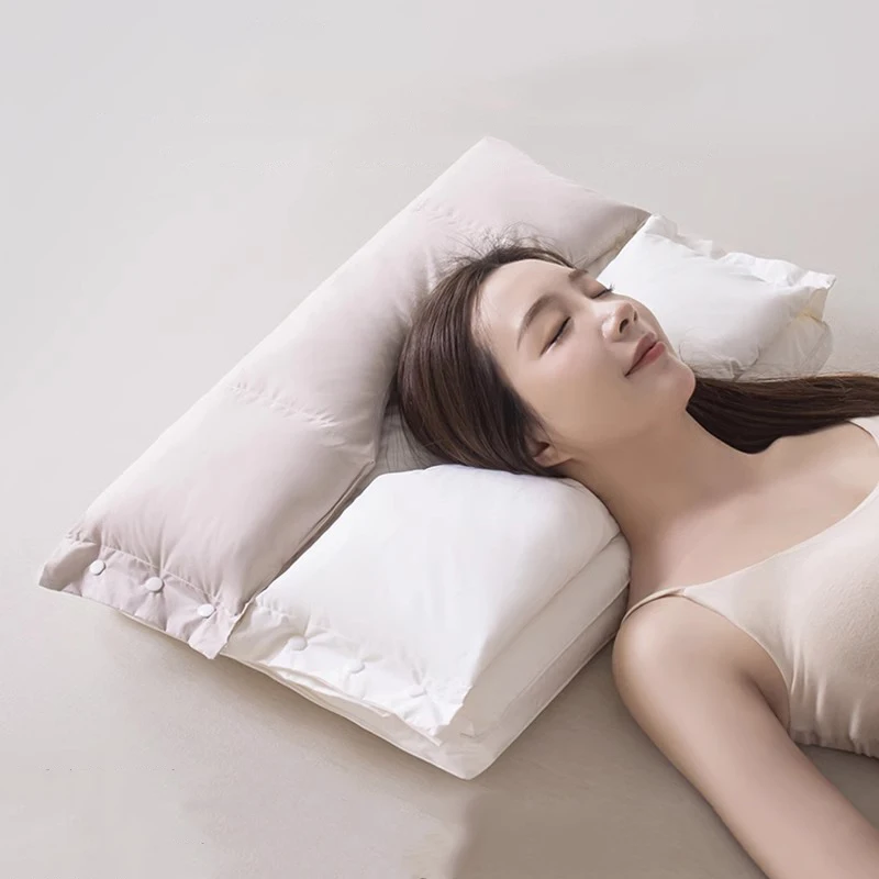 Aqumotic Neck Pillow Help Sleep And Protect The Neck Cervical Orthopedic Household Soybean Fiber SPA Massage Pillow For Sleeping