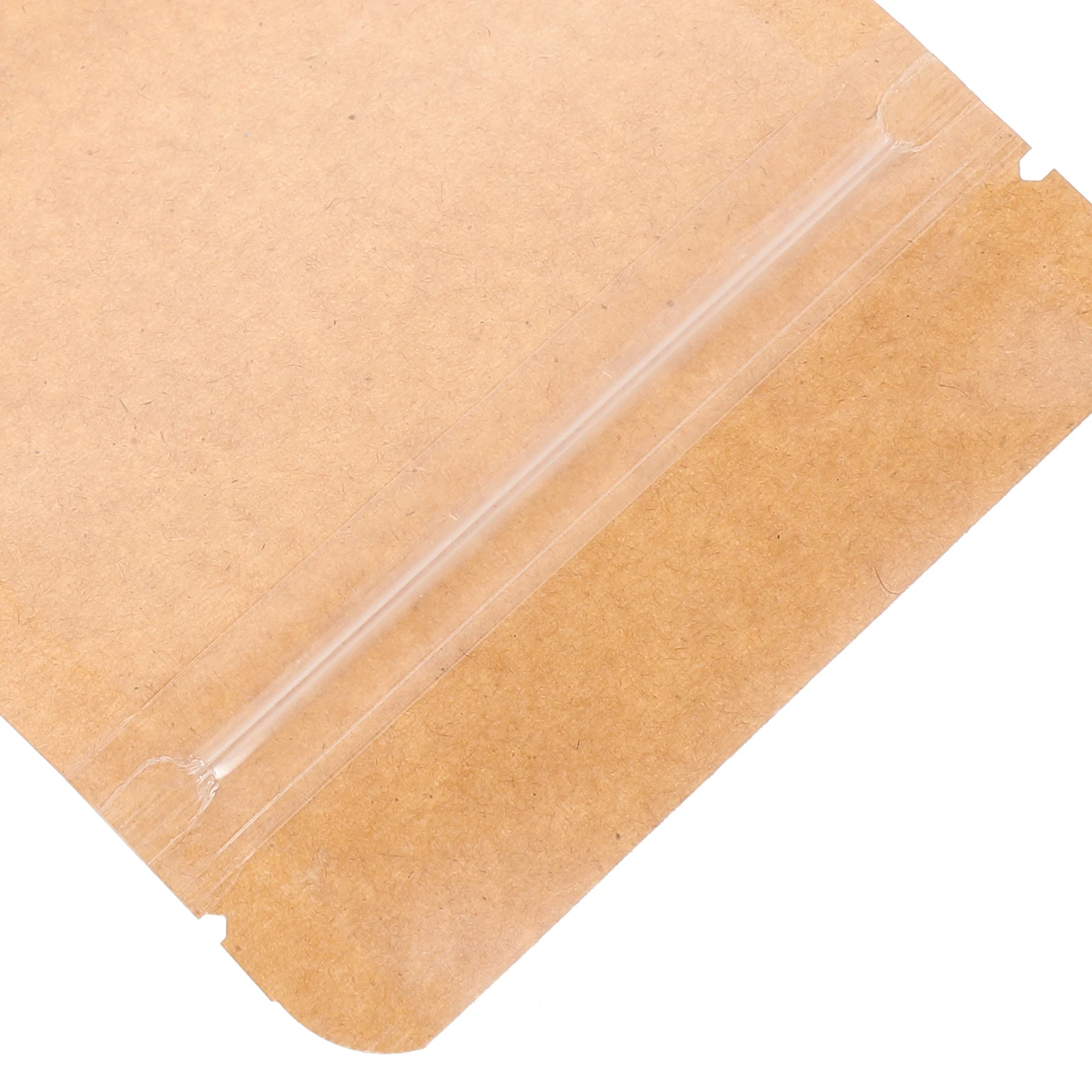 

50 Pcs Kraft Paper Bag Snack Food Packaging Bags Small for with Window Storage Cookie Candy Sealable