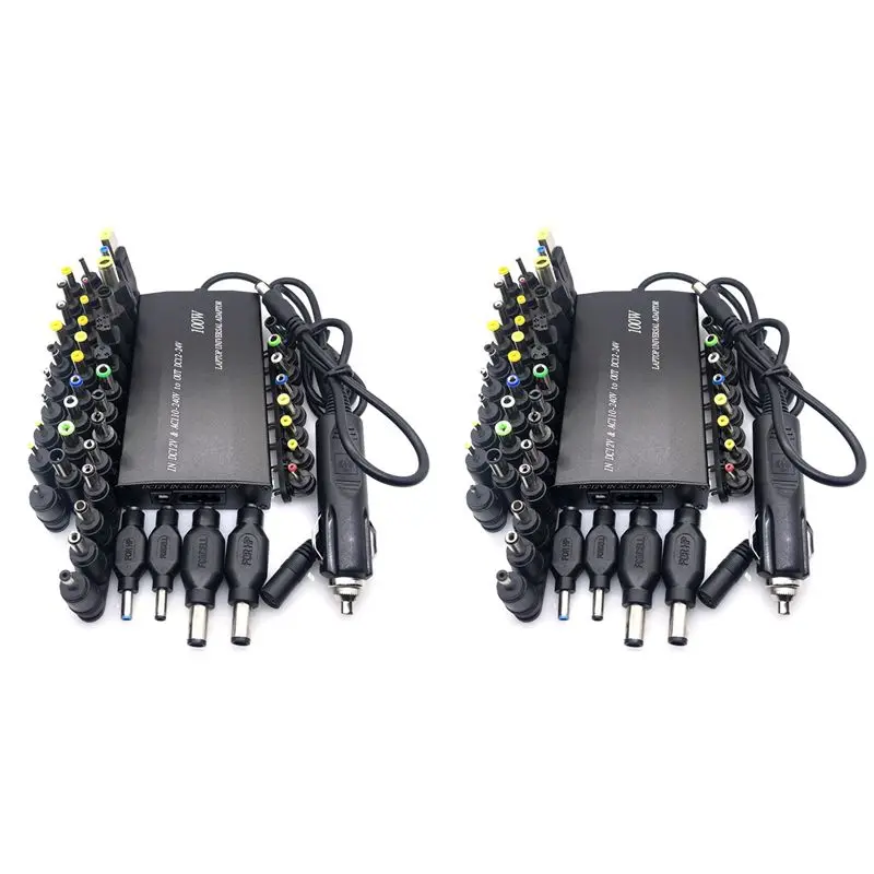 ABVT-2X Universal 12V-24V AC Power Adapter Adjustable Car Home USB12V Power Supply 100W 5A Laptop With DC Connector