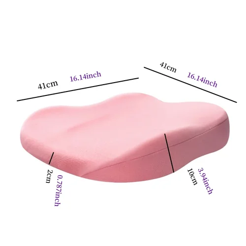 Imagen 2 del producto Cojín de asiento elevador de coche, alfombrilla de refuerzo de altura, almohadilla de asiento de coche portátil transpirable, alivio de la fatiga adecuado para coches