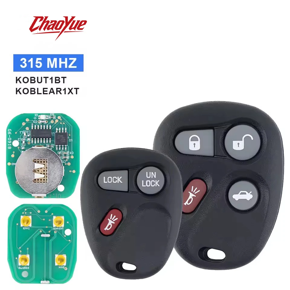 ChaoYue Car Key 315Mhz For Chevrolet Blazer S10 Silverado Suburban Tahoe GMC Jimmy Safari Keyless Entry Fob KOBUT1BT /KOBLEAR1XT