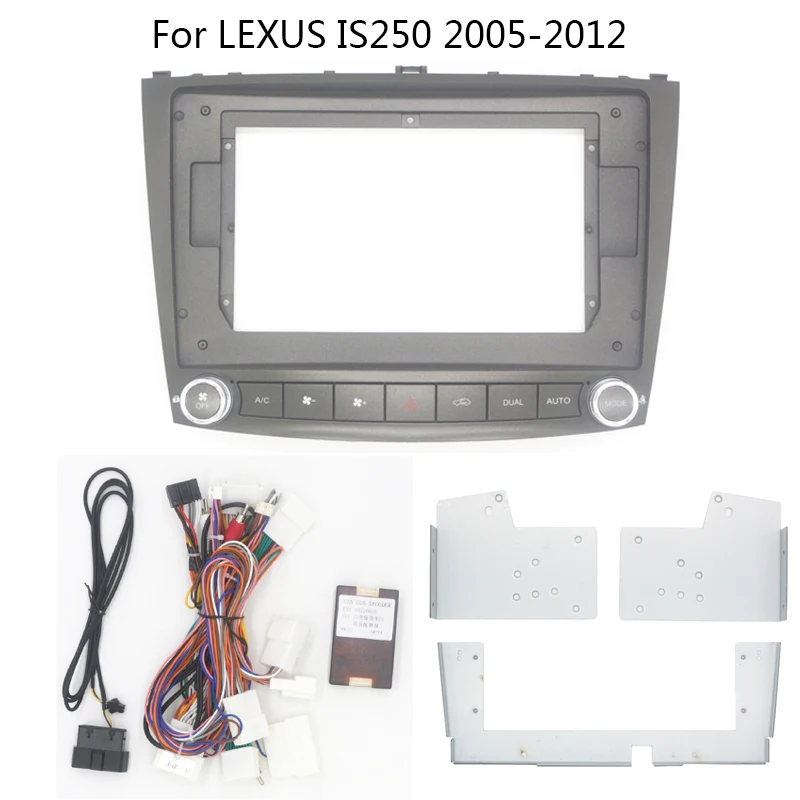 

Android Car Radio Frame Kit For LEXUS IS250 2005-2012 Auto Stereo Center Console Holder Fascia Trim Bezel Harness Canbus Adapter