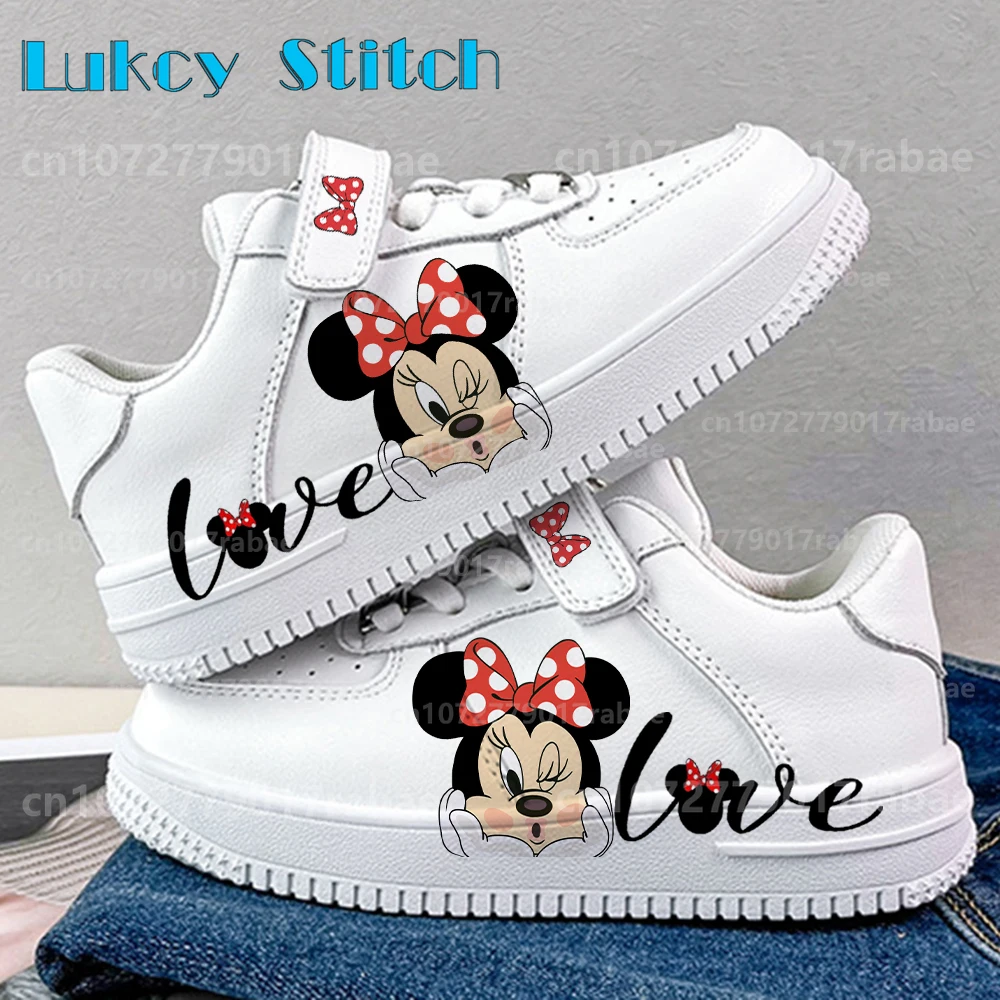 Mickey mouse minnie chaussures baskets pour enfants étudiant basket-ball décontracté enfant baskets filles garçons course chaussures de sport cadeau