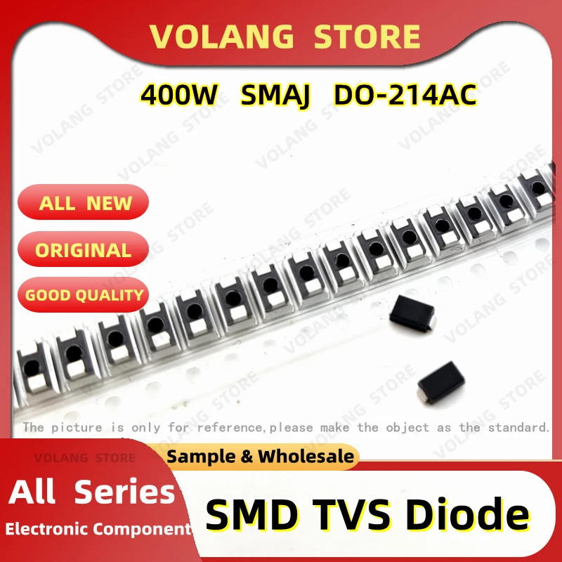 20Pcs 400W SMA TVS DIODE DO-214AC SMAJ8.5A 8.5CA SMAJ9.0A 9.0CA SMAJ10A 10CA SMAJ11A 11CA SMAJ12A 12CA SMAJ13A 13CA SMAJ14A 14CA