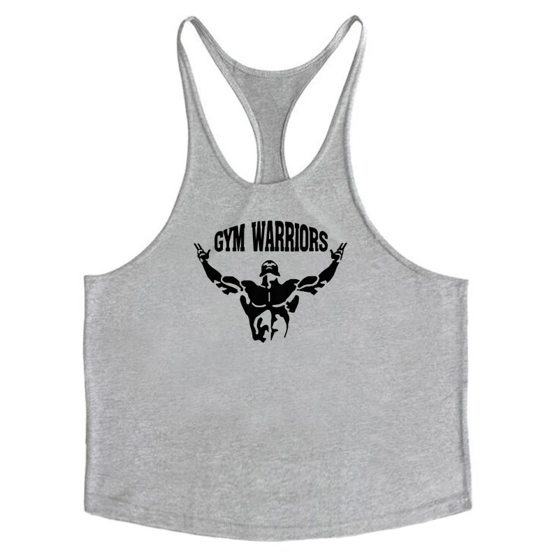 New Brand Mens Gym Clothing Bodybuilding Tank Tops Fitness Training Sleeveless Shirt Cotton Muscle Running Vest Sports Singlets