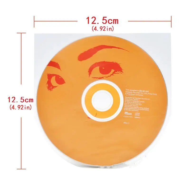 YYDS DVD VCD Record Protector for Record Plastic Bags Anti-static Record Sleeves Inner Plastic Clear Cover Container