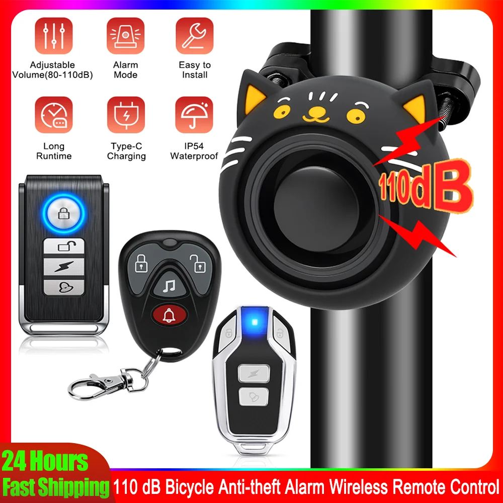 

Elecpow Bicycle Alarm Wireless Waterproof Electric Scooter Motorcycle Bike Anti theft Alarm Remote Control Security Protection