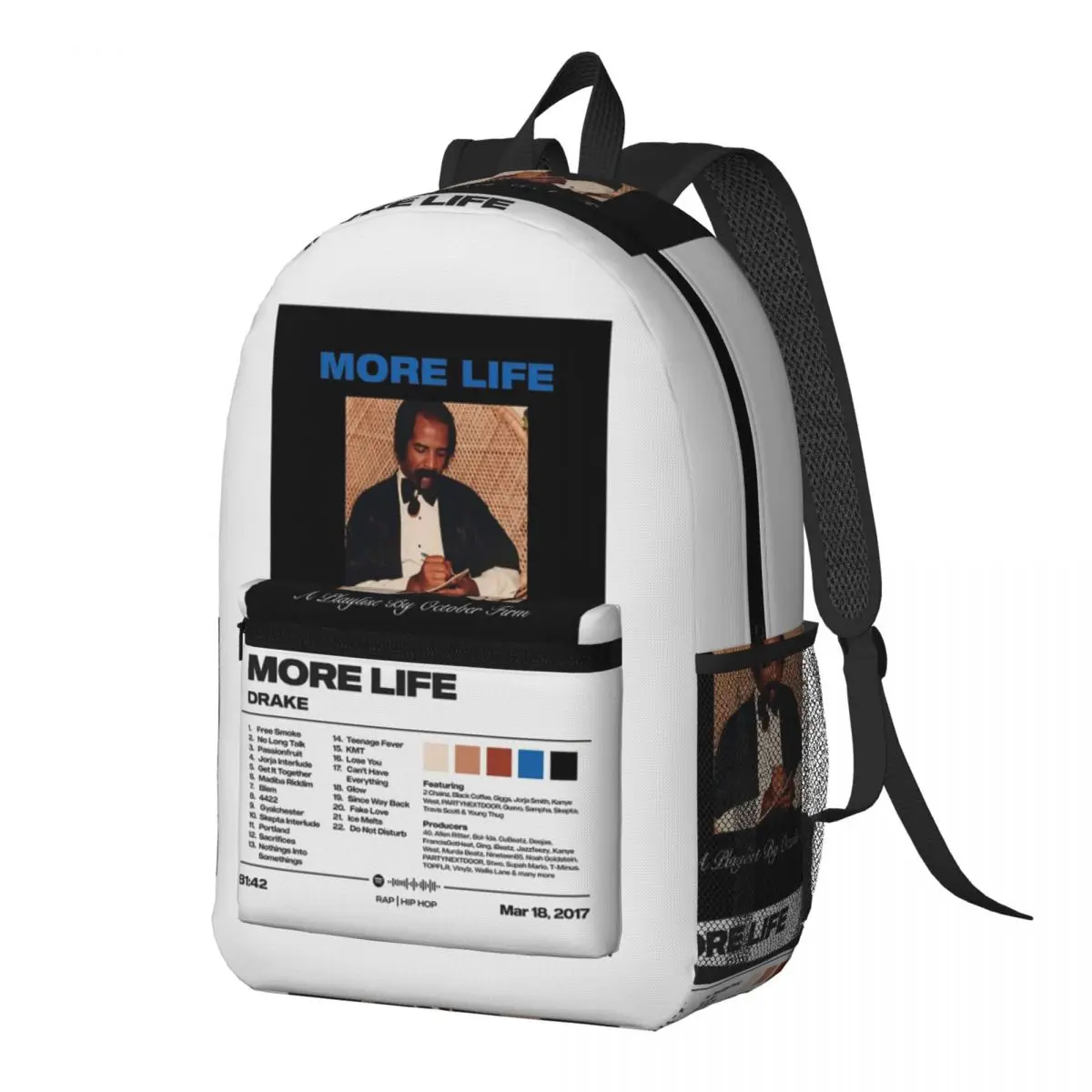 More Life By Drake Album Poster Backpack Daypack Large Capacity Kids BookBag School Bag Shoulder Bags for Men Women