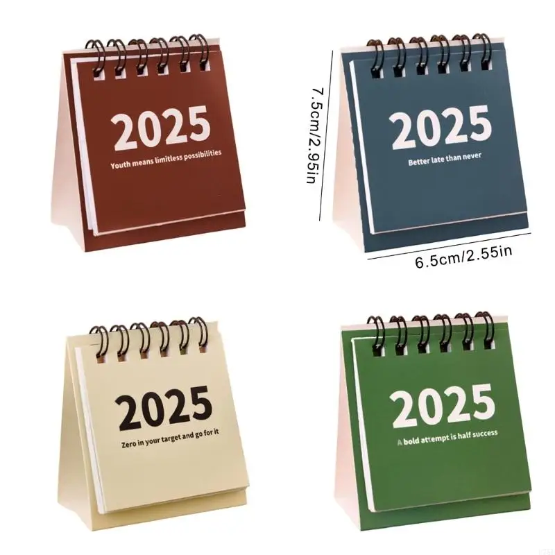 U75B Pack of 10 Simple Desk Calendar for 2025 Monthly Calendar, Schedule Planner Easy to Carry, for Home or Office Planning