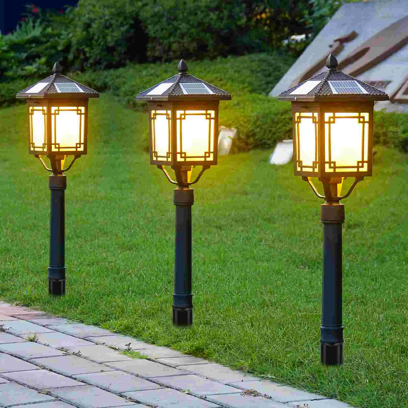 10 Pcs Spike Solar Light Stake Lights Outdoor Metal Stakes for Ground Decorative Christmas