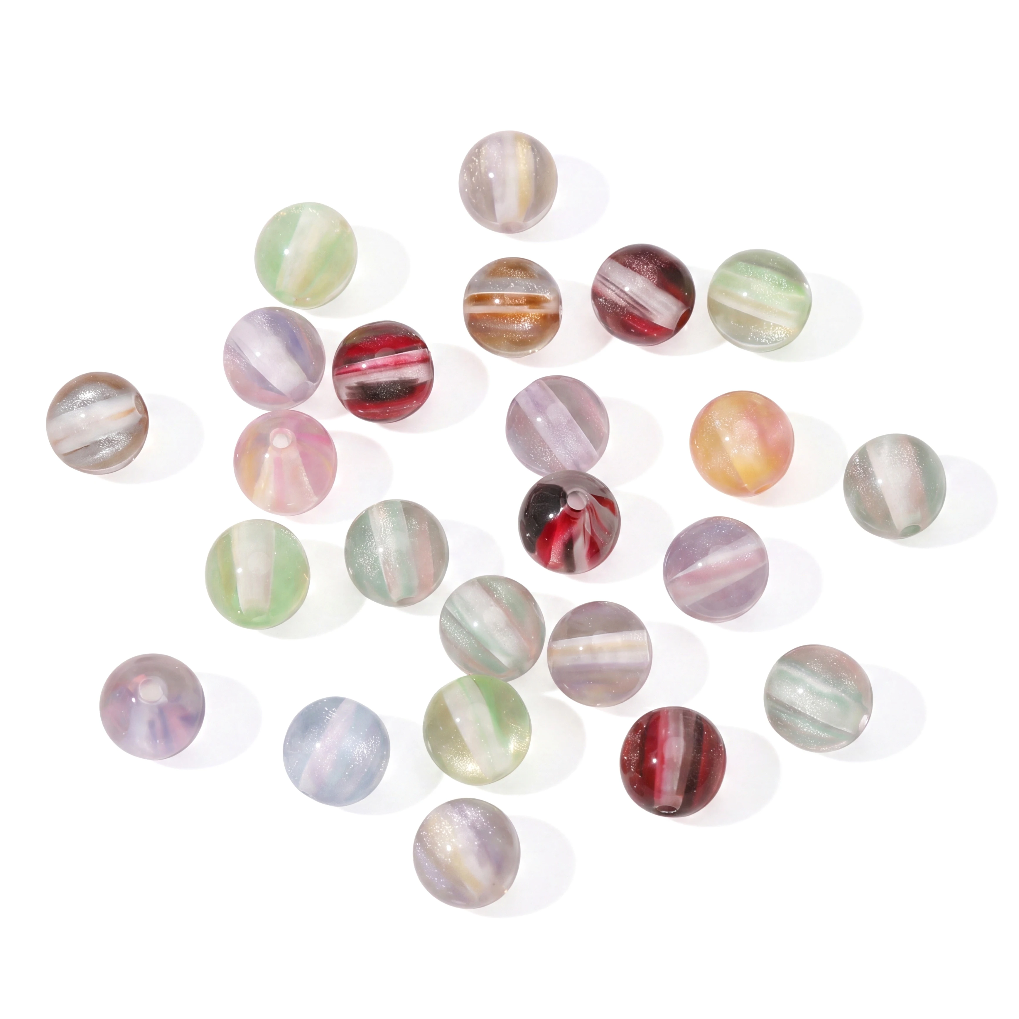 8mm 100Pcs Colorful Round Resin Loose Spacer Beads for Jewelry Making DIY Bracelet Necklace Earrings Handmade Craft Materials - view 5