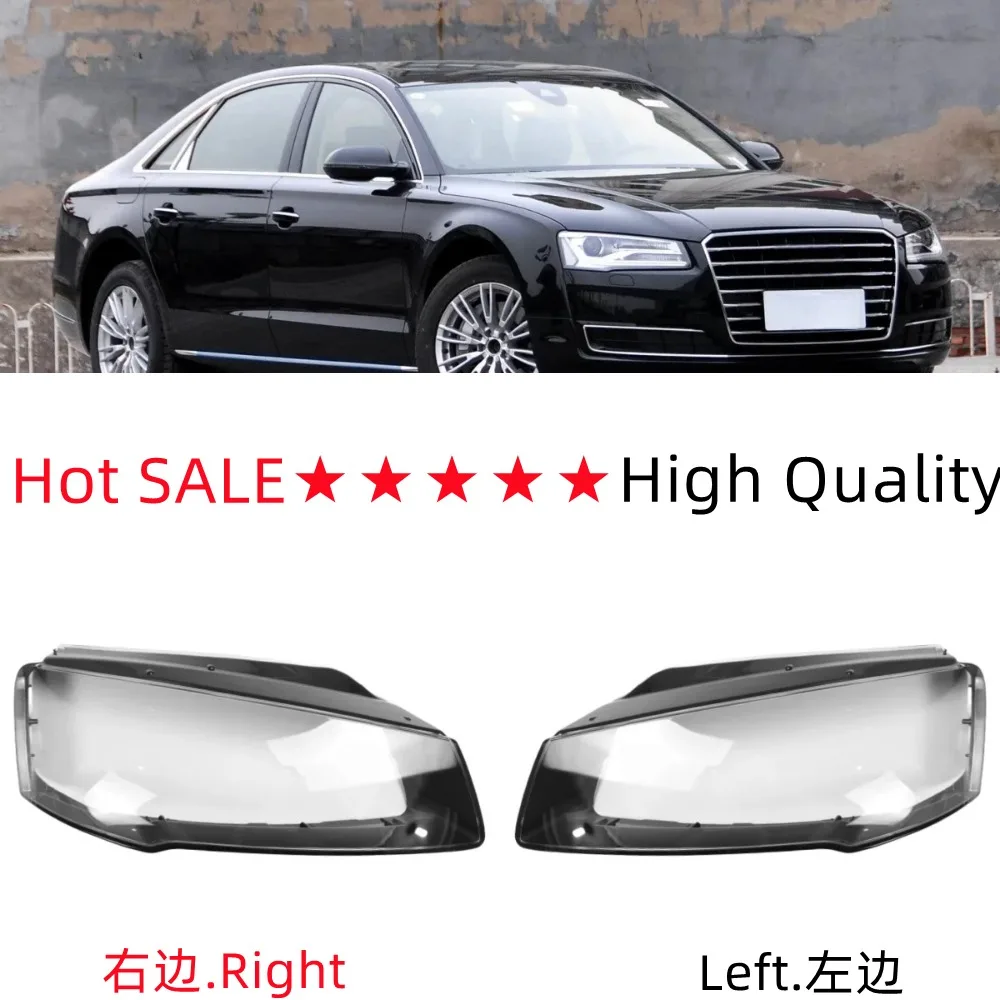 For Audi A8 A8L D4 2014 2015 2016 2017 Year Front Headlight Cover Transparent Lampshade Headlamp Lens Shell Body Kit Accessories