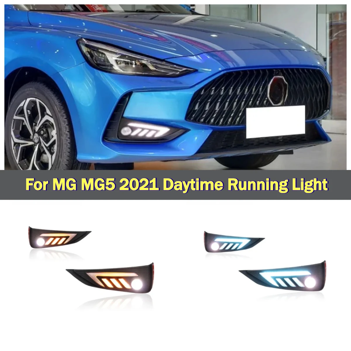 

Дневные ходовые огни (ДХО) для MG MG5 2021-2023: светодиодные динамические указатели поворота, передние противотуманные фары, модифицированные синие ночные огни 12В