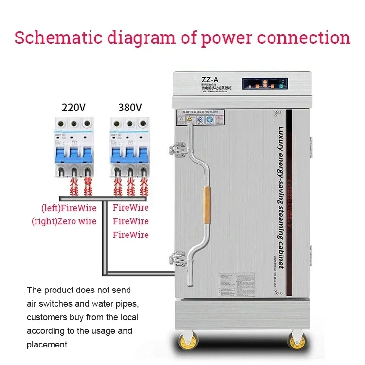 Industrial Food Steamer / Commercial Rice Steamer Cabinet /12/24layers Rice Steamer Machine Nonporous Disk