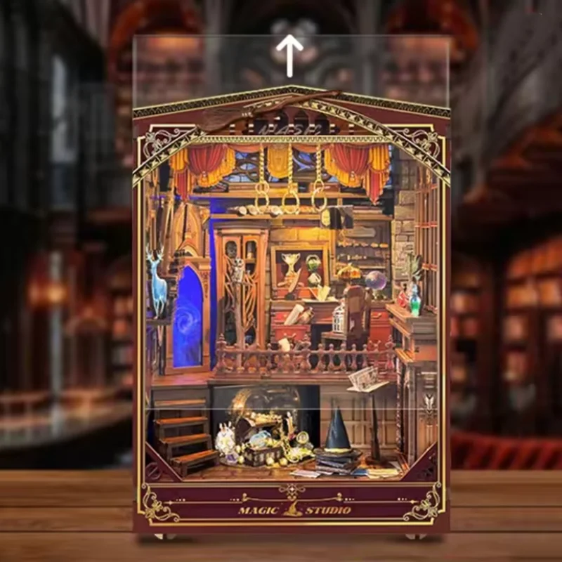 OUZEY Casa in miniatura per officina incantata fai-da-te - Puzzle 3D in legno mistico e kit artigianale per adolescenti creativi