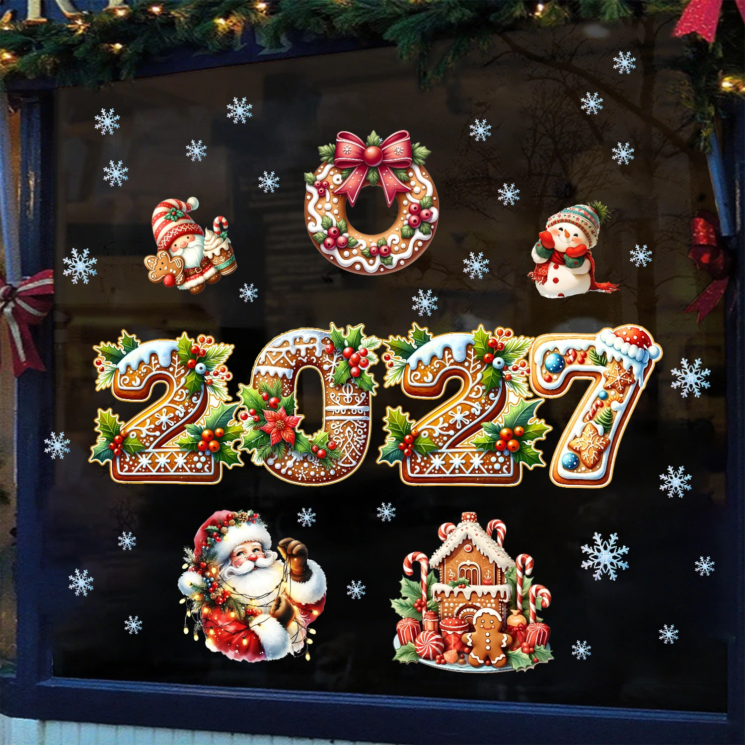 Removable Christmas Stickers Christmas Decorations Home Decor Items Room Decor Wall Decorations Room Decoration Halloween