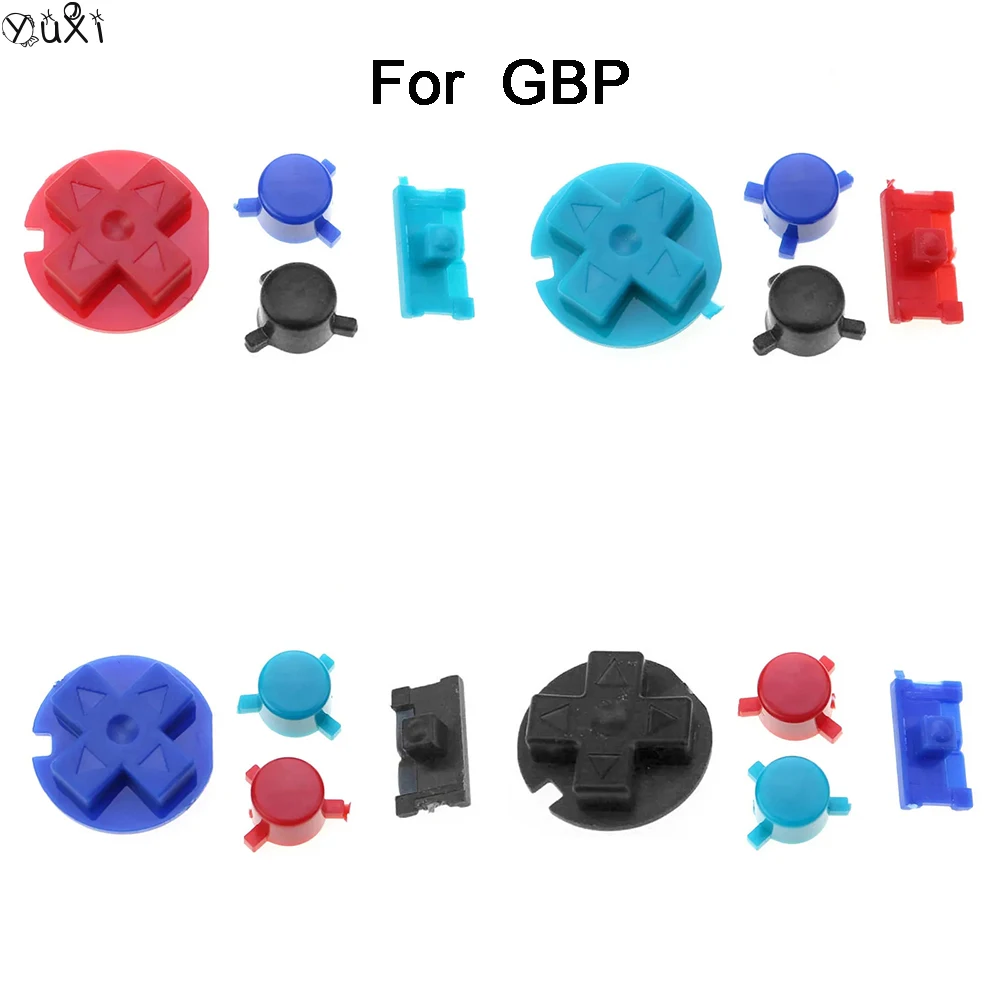 

YuXi 1SET For GBP DIY Buttons Keypad D-Pad A B Power On Off Button Replacement Shell Plastic Button Game Console Button Cross