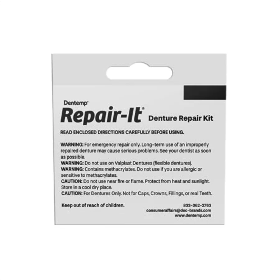 Dentemp-Reparaturset RepairIt Advanced Formula Prothesenreparaturset Prothesenreparaturset repariert defekte Prothesenreparatur zu mir