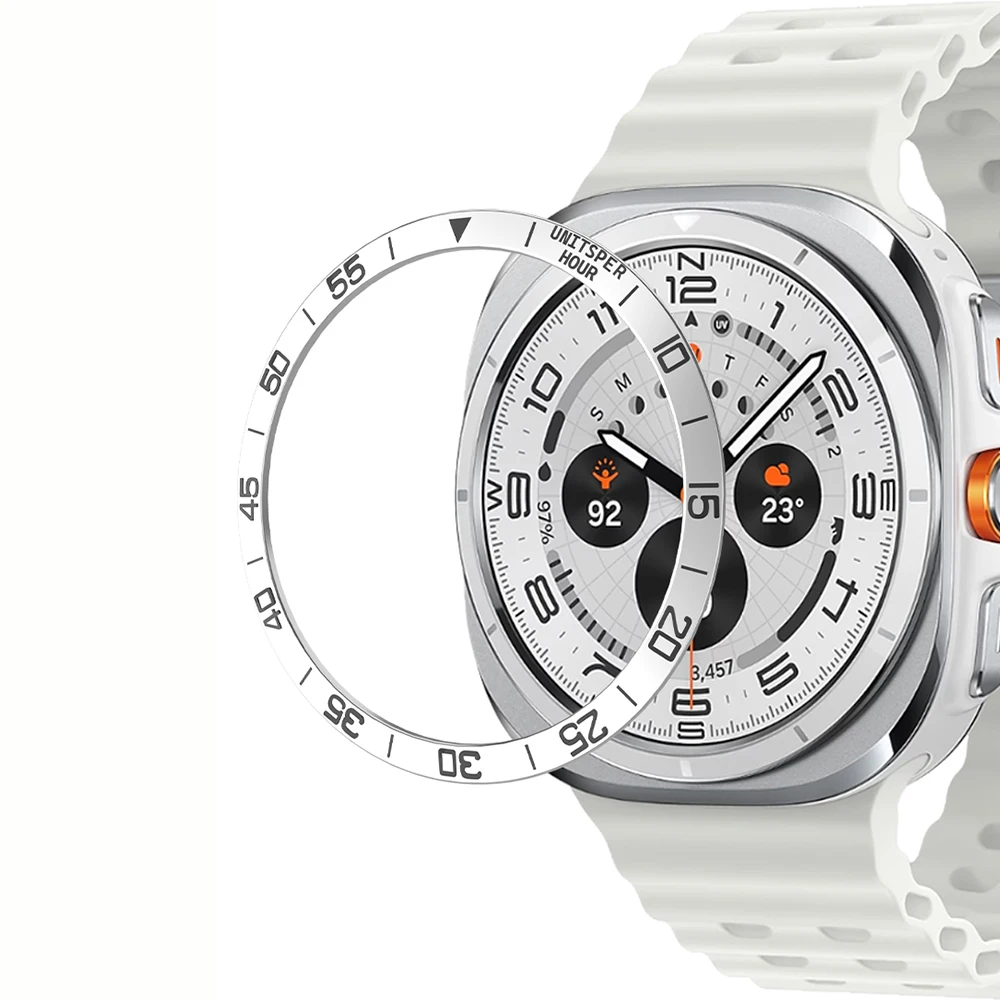 Металлический безель для Samsung Galaxy Wacth Ultra Smartwatch, клейкий бампер, чехол с кольцом для времени, украшение, аксессуары для часов Galaxy