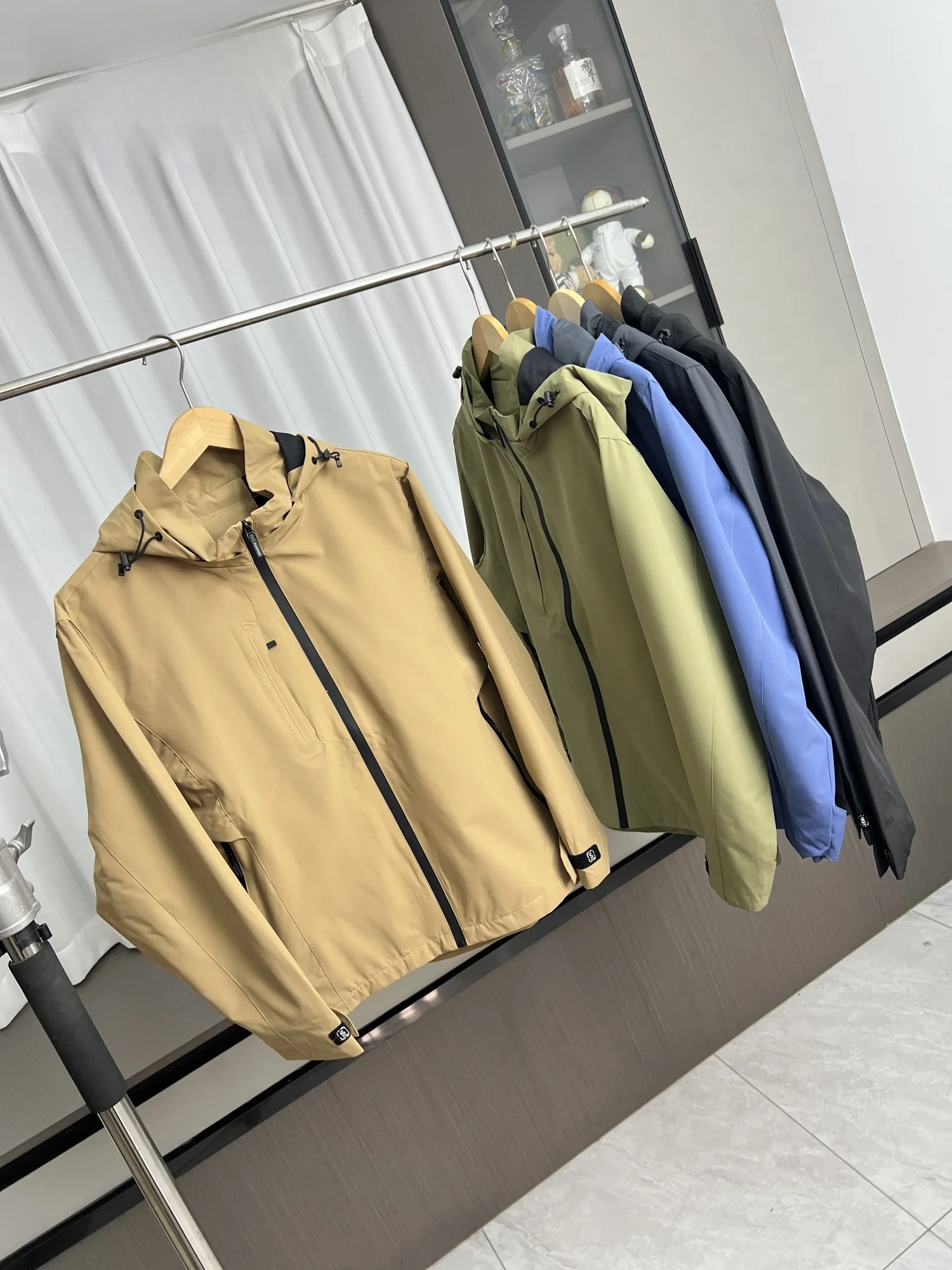 

Outdoor Men's 3D Tailored Detachable Hooded Jaet Windproof Waterproof Autumn Faion Casual Long Sve Zipper Closure Coat