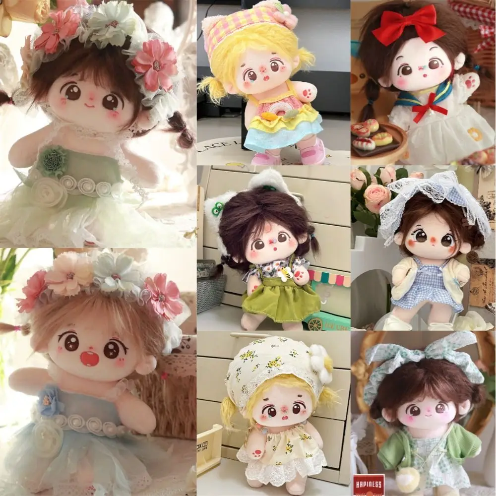 20cm Cotton Doll Clothing Set Plush Toy Doll Clothing Skirt Doll Fairy Dress Changing Game Set