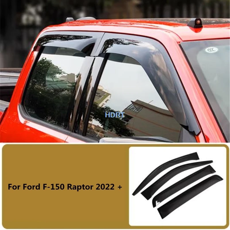 

Car Style Accessories Exterior Sticker Weather Shield Window Visor For Ford F-150 Raptor 2022 + Deflector Sun Rain Guard Shelter