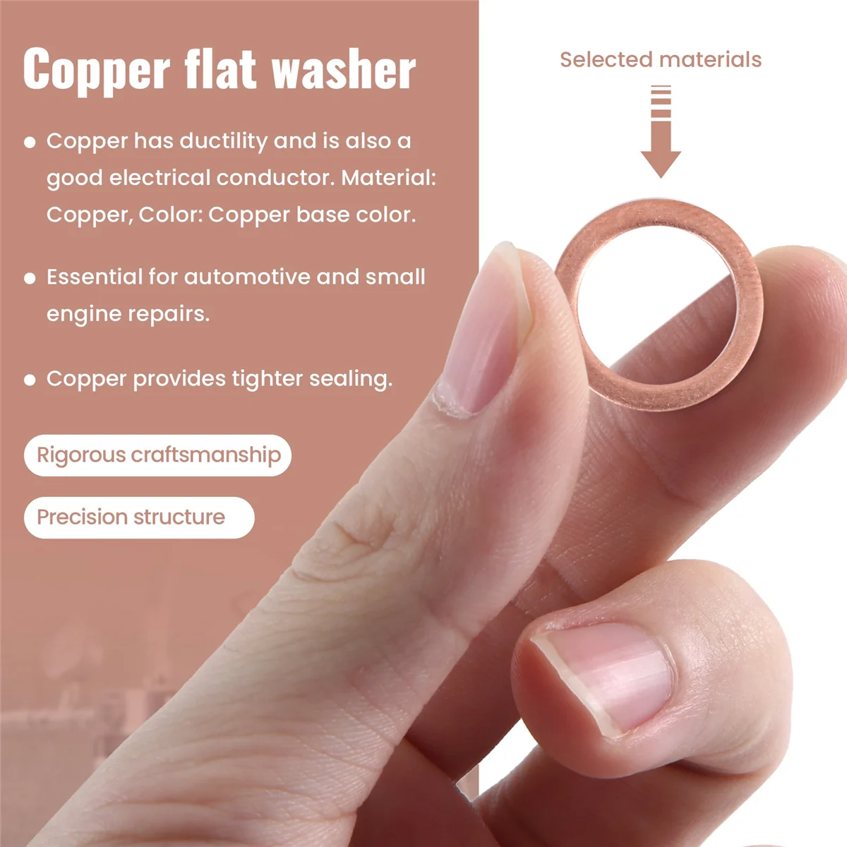 20ชิ้น10มม. X 14มม. X 1มม. ซีลวงแหวนแหวนรองทองแดง