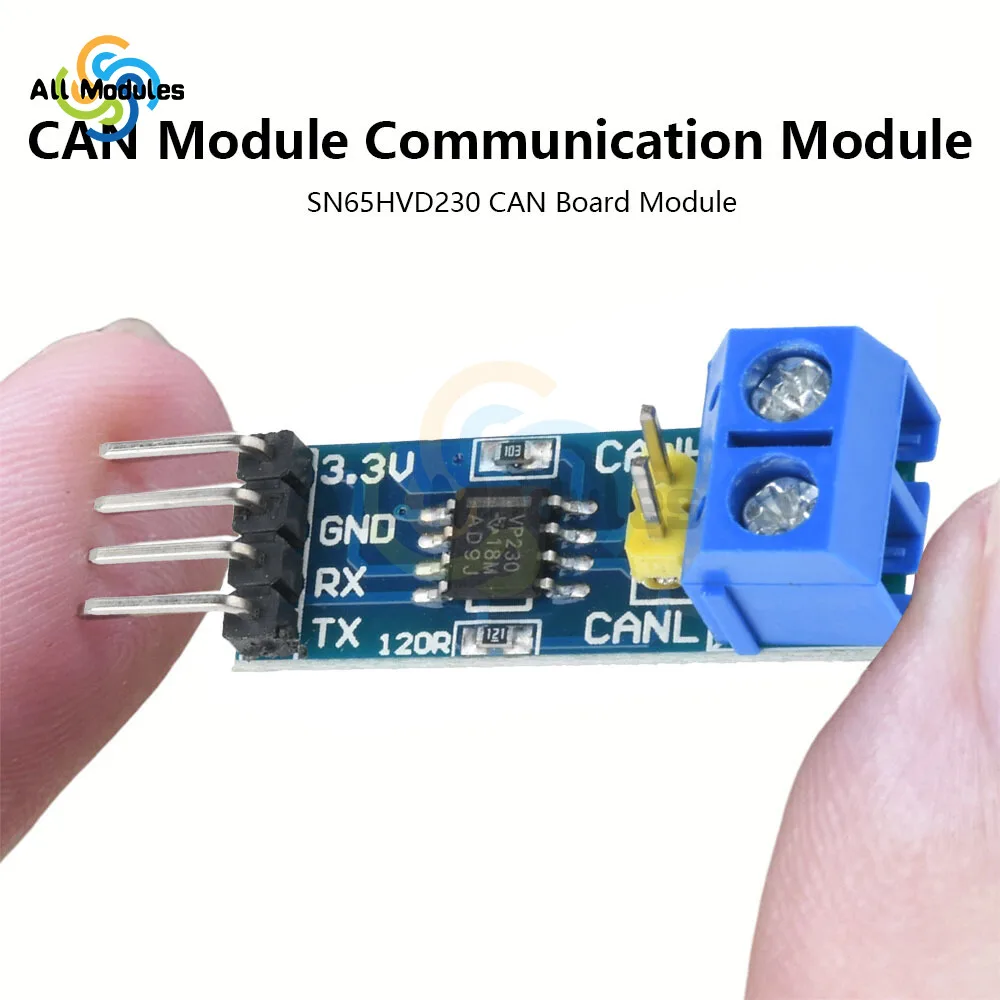 

SN65HVD230DR VP230 Driver Module DC 3-3.6V CAN Transceiver Communication Module for Motor/UPS Controls
