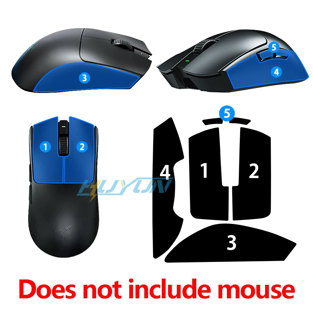 Anti-skid Grip Tape for RAZ.ER viper V3 Pro Wireless Mouse Non-Slip Tape Stickers