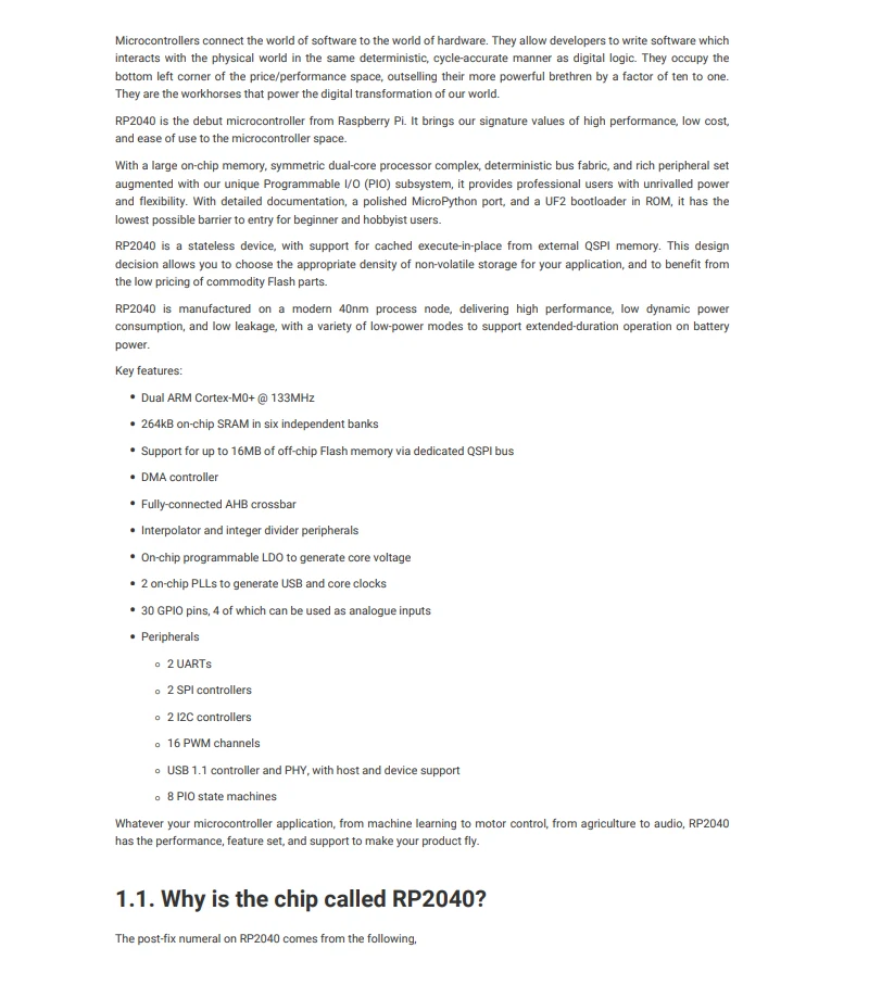1/5/10PCS RP2040 LQFN-56 Raspberry Pi RP2040 ramię Cortex-M0 133MHz mikrokontroler