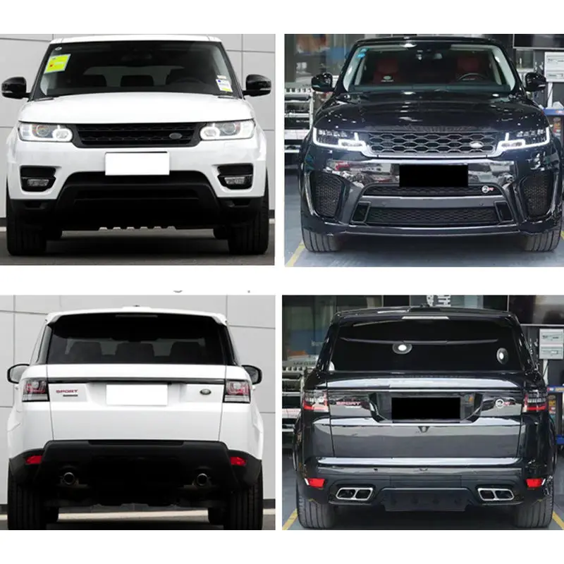 Top Quality Pp Plastic Body Kit For Range Rover Sport L494 2014-2017 Upgrade To 2020 Svr Style Bumper Fender Headlight