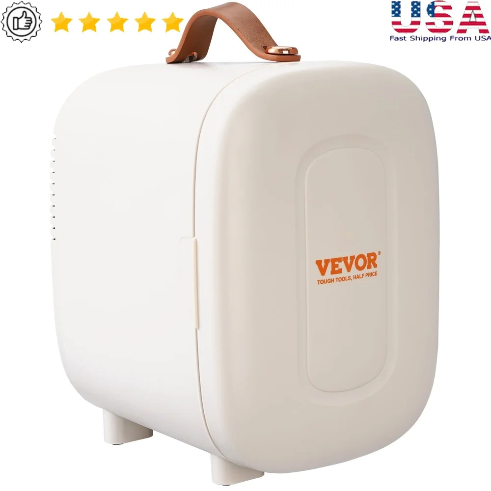 4L Mini Fridge Portable Cooler Warmer USB Power Adapter Silent Operation Skincare Cosmetics Food Drinks Ideal Car Office Outdoor