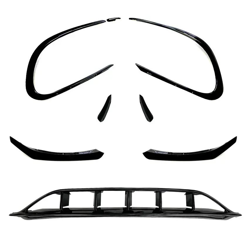 Front Bumper Lip Spoiler Splitter Air Vent Fog Lamp Grille For Mercedes Benz CLA C117 X117 CLA200 220 250 260 AMG 2015-2018