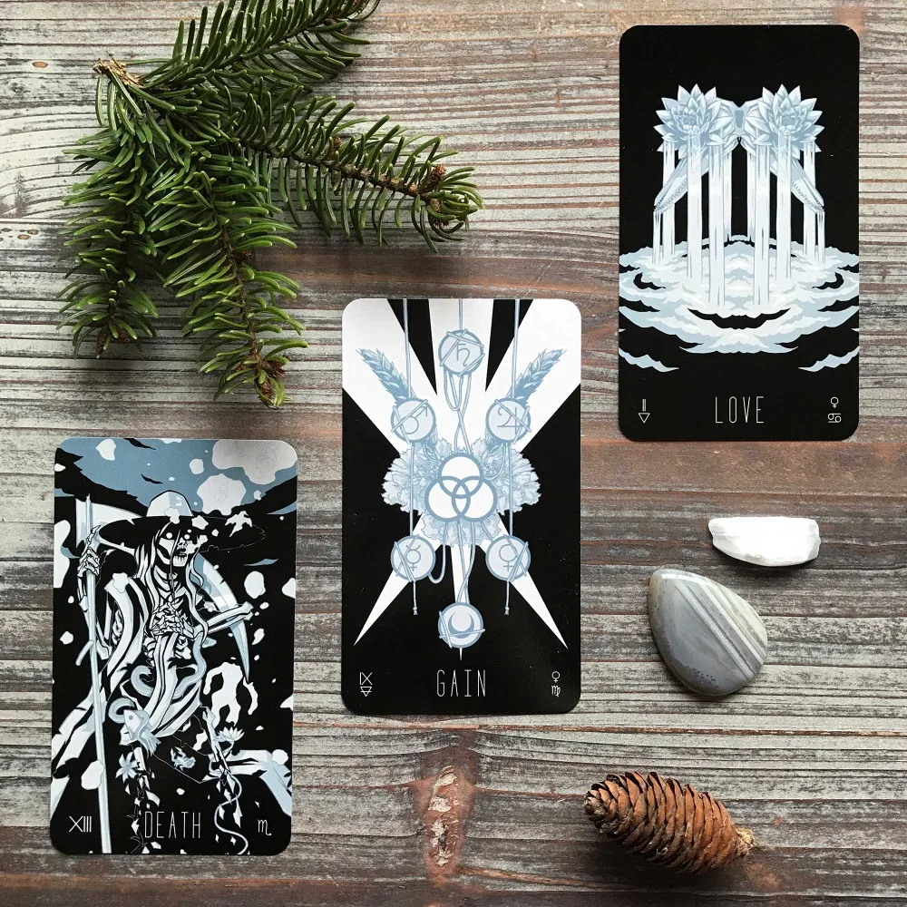 

12x7cm Wayward Dark Tarot Card Games Fully Illustrated Standard Tarot Size 78 Pcs Cards