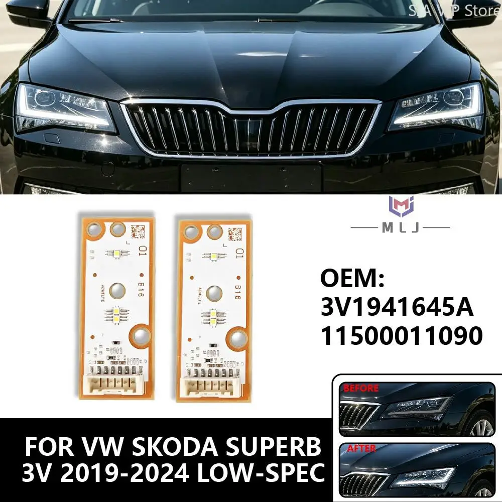 For VW Volkswagen Skoda Superb 3V Oversea 2019-2023 Low-Spec LED Angel Eye Board 3V1941645A 11500011090 DRL Light Source Chip