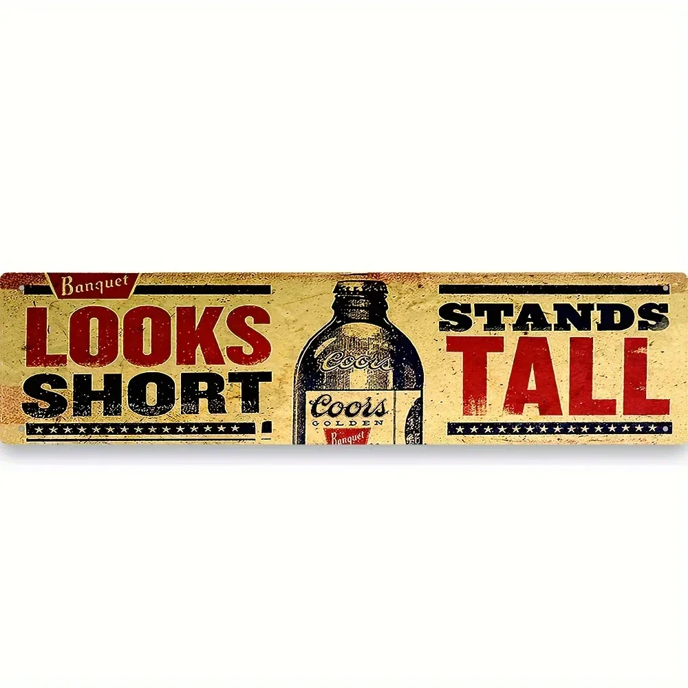 Coors Short Tall Beer Bar Garage Shop Beer Vintage Metal Tin Signs Home Wall Decor Room Decoration Restaurant Bar Cafe Garage