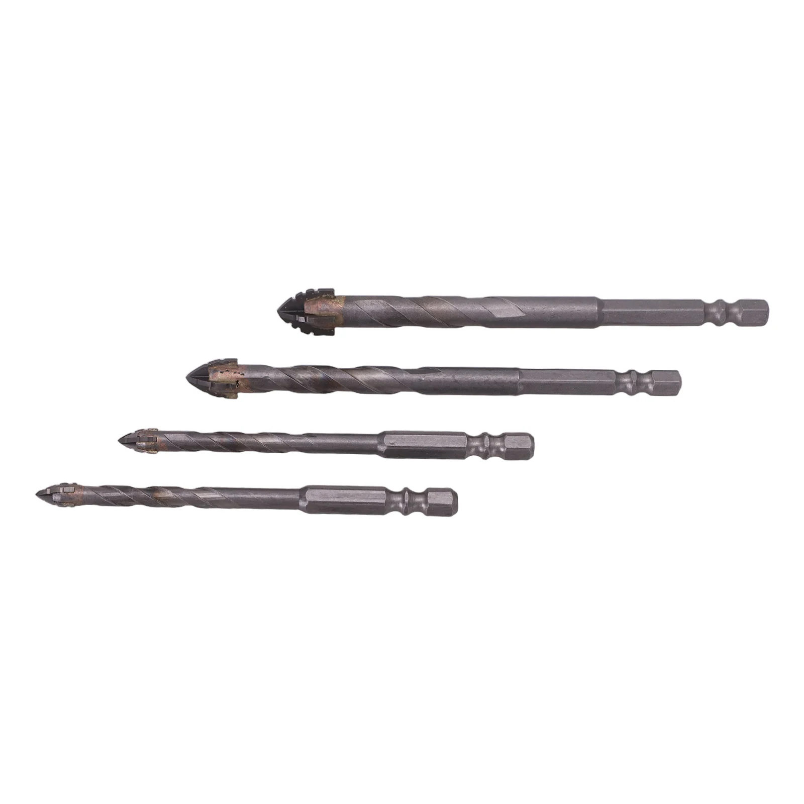 Efficient Drilling with 8pcs Eccentric Drill Bits for Glass Tiles Triangular Design Enhancing Stability and Performance