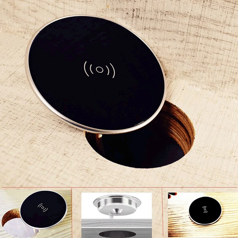 Wireless Charger Desktop Furniture Embedded Fast Wireless Charger Fast Charging Portable Built In Desktop For Smartphone