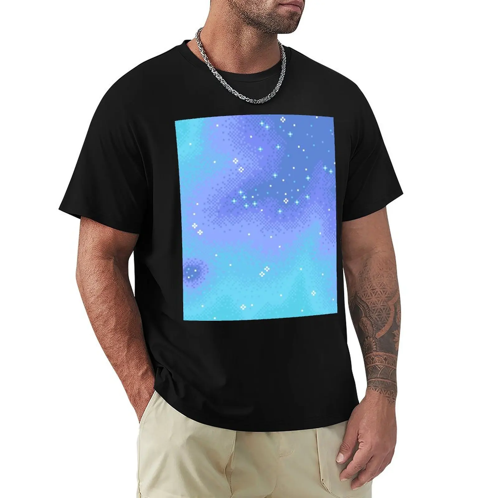 Twilight Nebula T-Shirt Casual All Match Tee Shirt for Men