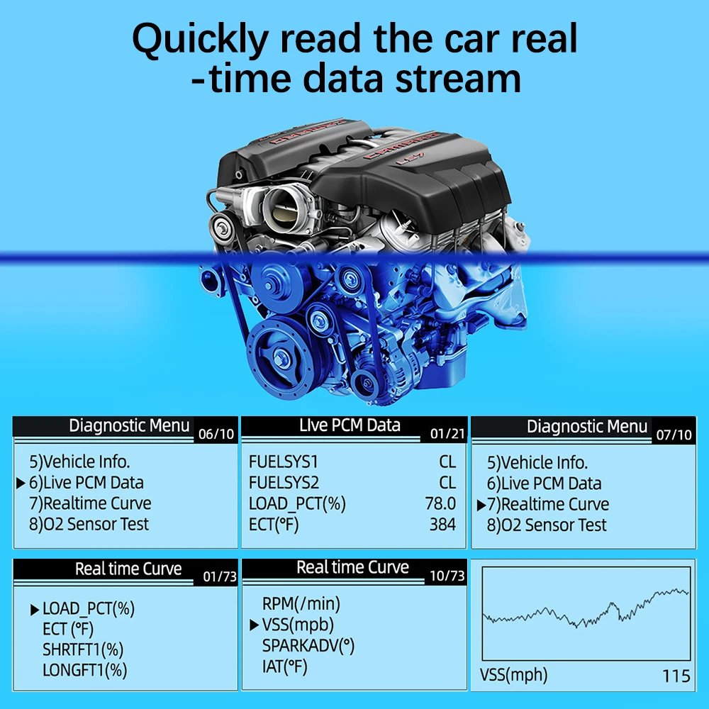Strumento di scansione diagnostica per Auto multilingue MS310 lettore di codici OBD2 per veicoli Scanner OBDII funziona per codici Auto trasparenti/cancellabili per Auto