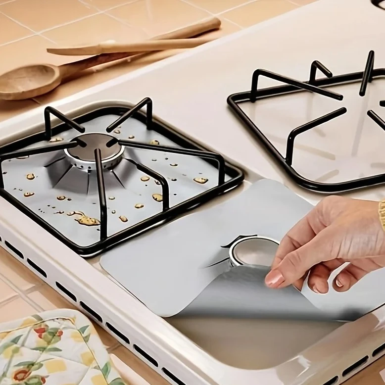 2 Pack Oil Water Resistant Stove Guard Mats Wear Resistant Range Liners Reduce Kitchen Grease Cleaning Work